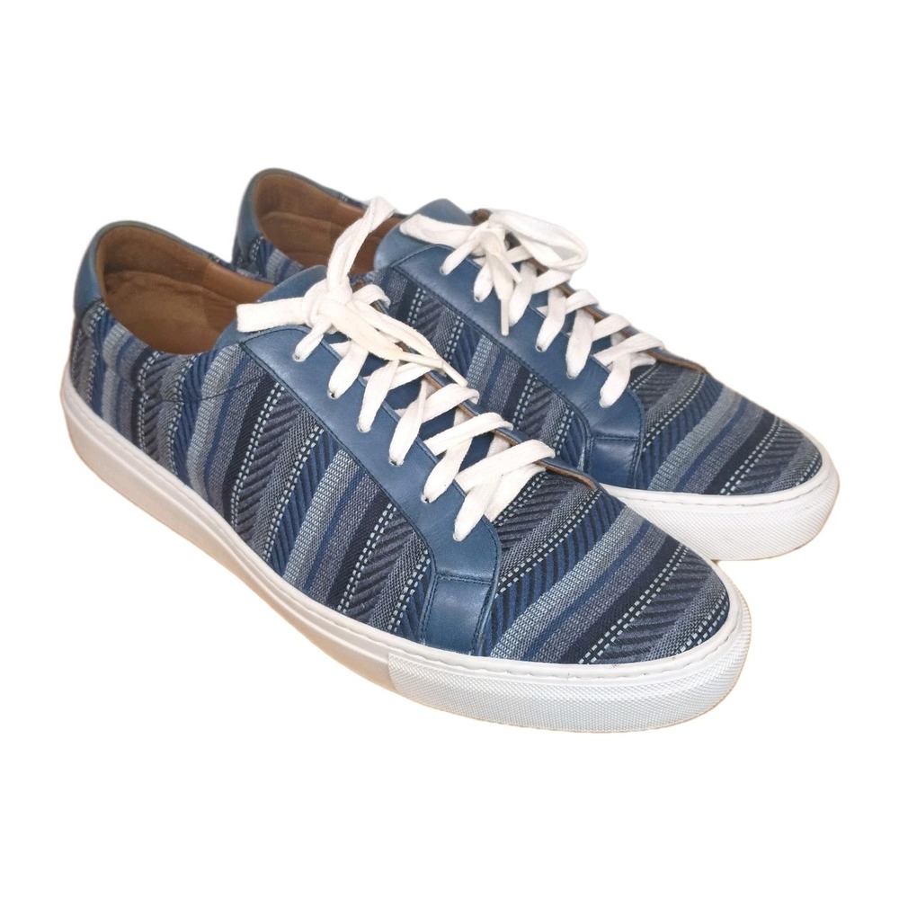 TAFT‎ THE SNEAKER IN STRIPES Shoes Blue Men's Made In Spain Sneakers Size 44